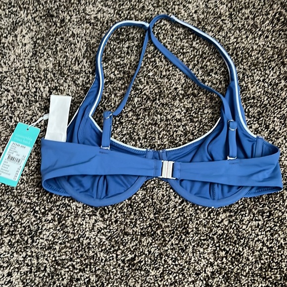 Seafolly Blue & White Underwire Bikini Top, NWT - Picture 5 of 5